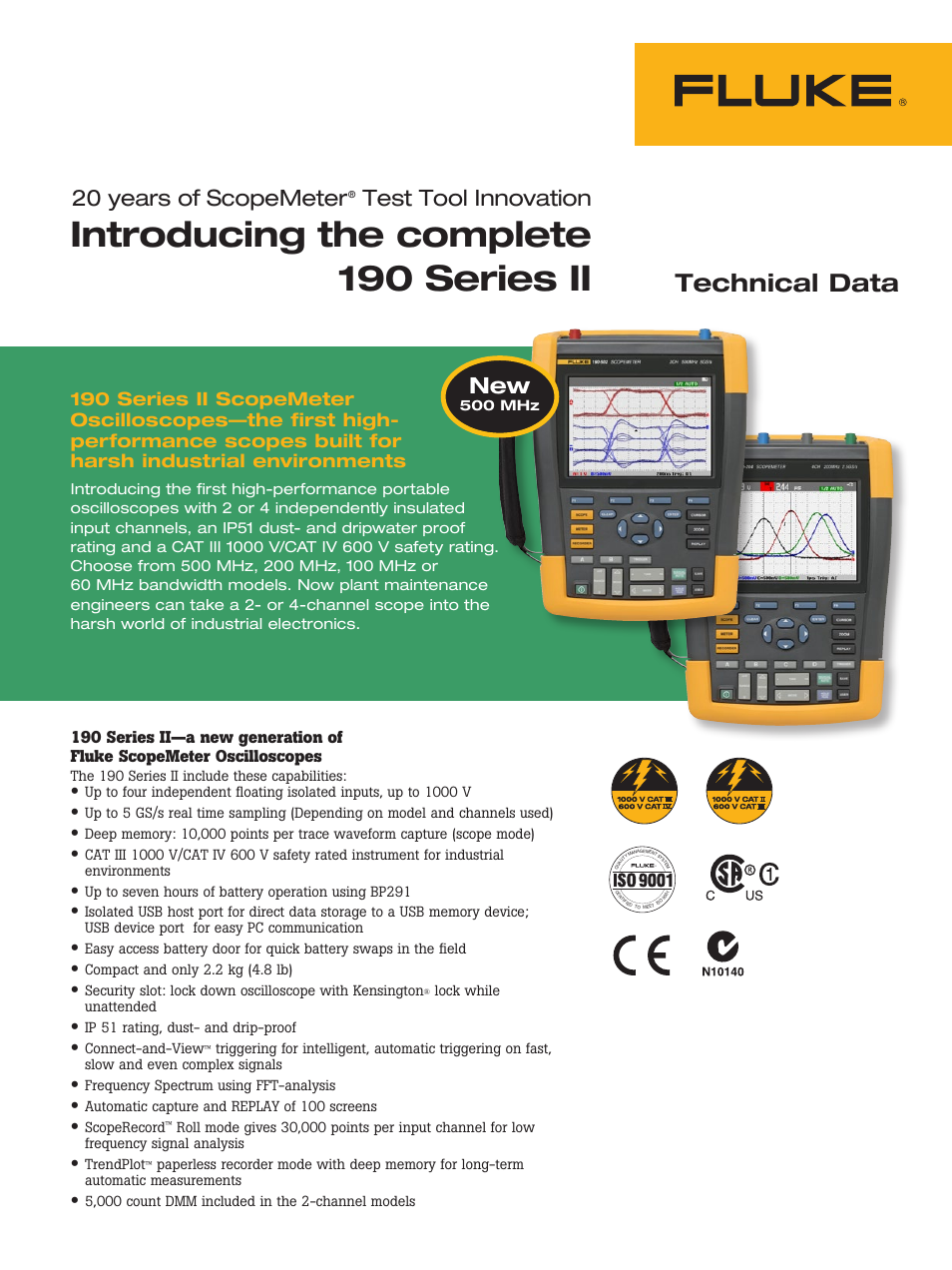 Atec Fluke-190 Series User Manual | 8 pages