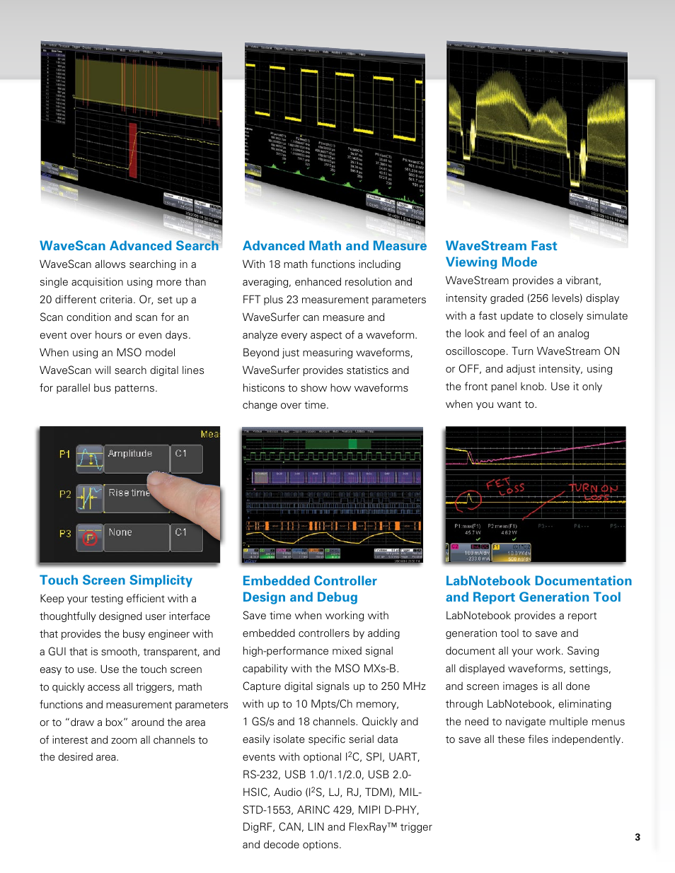 Essential tools for validation and debug | Atec LeCroy-Wavesurfer-MXs-B Series User Manual | Page 3 / 12