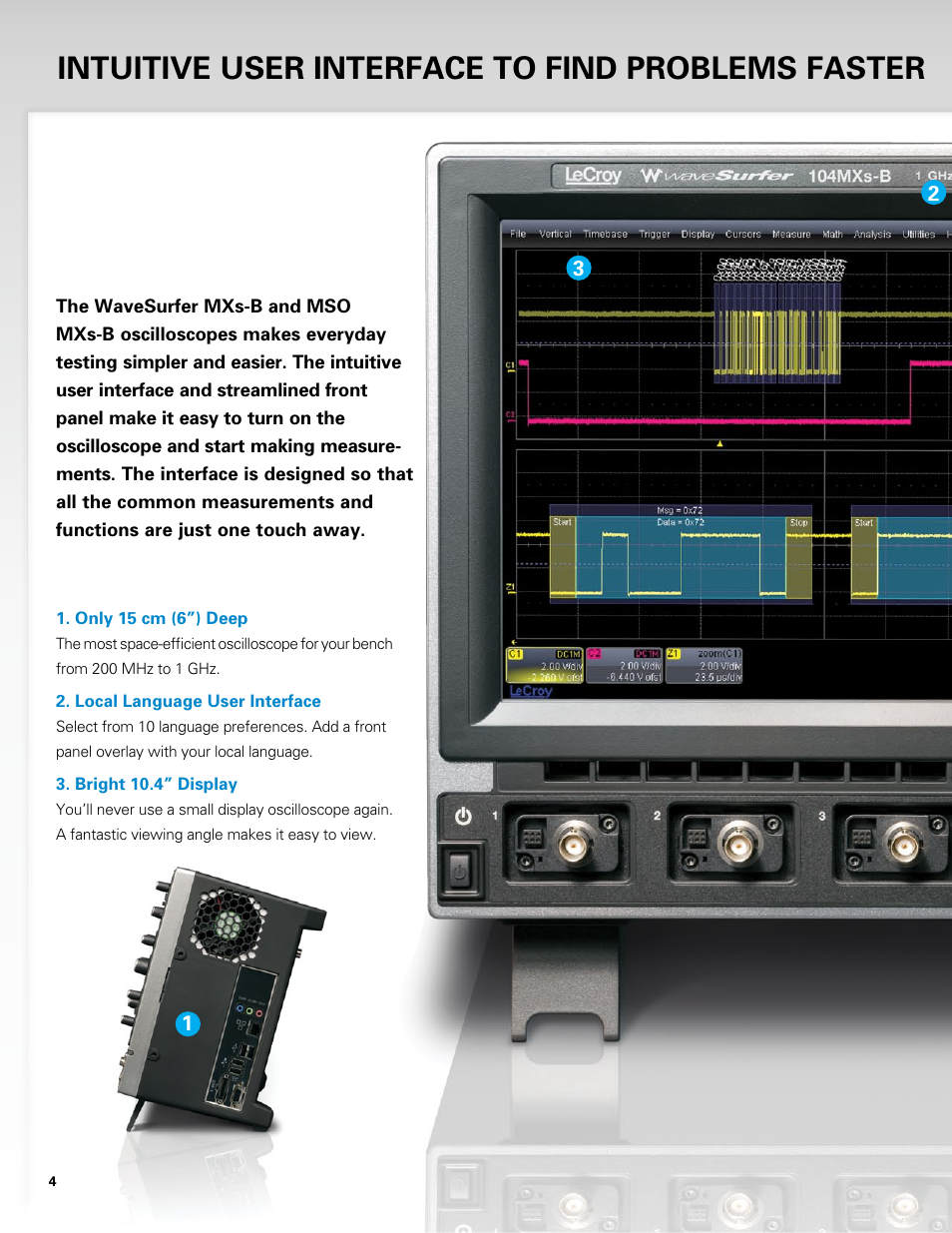 Intuitive user interface to find problems faster | Atec LeCroy-Wavesurfer-MXs-B Series User Manual | Page 4 / 12