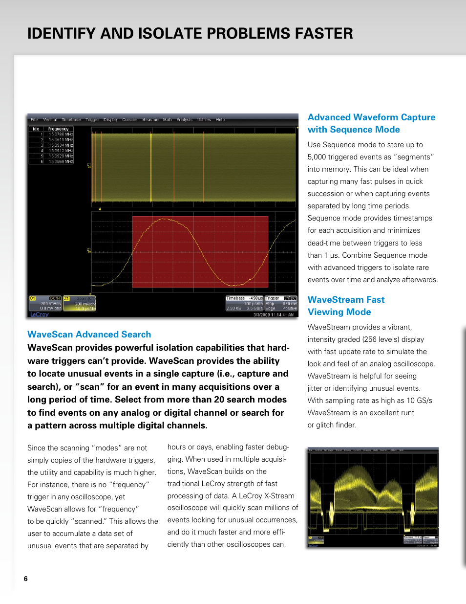 Identify and isolate problems faster | Atec LeCroy-Wavesurfer-MXs-B Series User Manual | Page 6 / 12