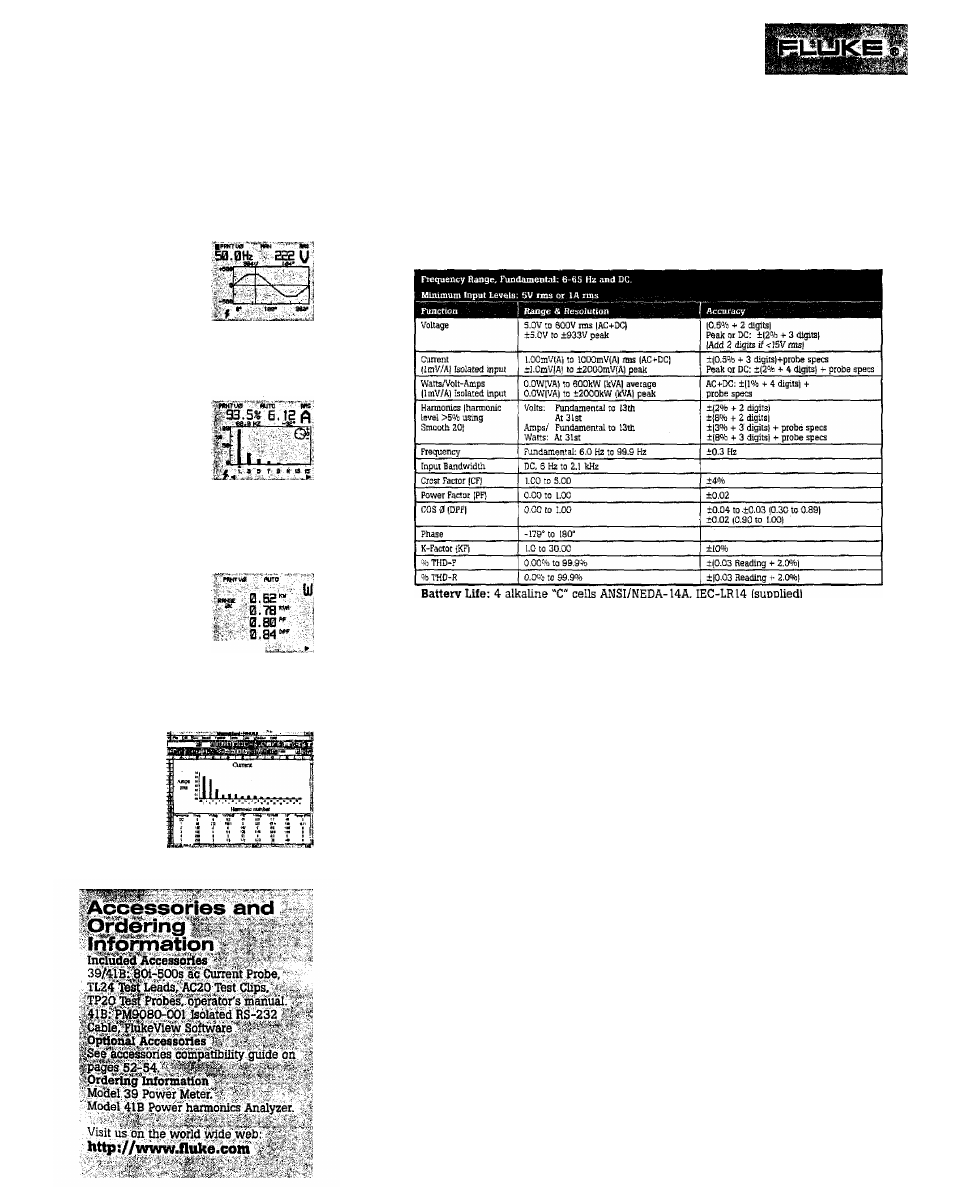 Power, Analyzer, Harmonics | 39/41b power meter glossary | Atec Fluke-39-41B User Manual | Page 2 / 2