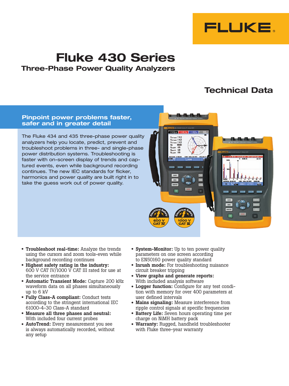 Atec Fluke-430 Series User Manual | 12 pages