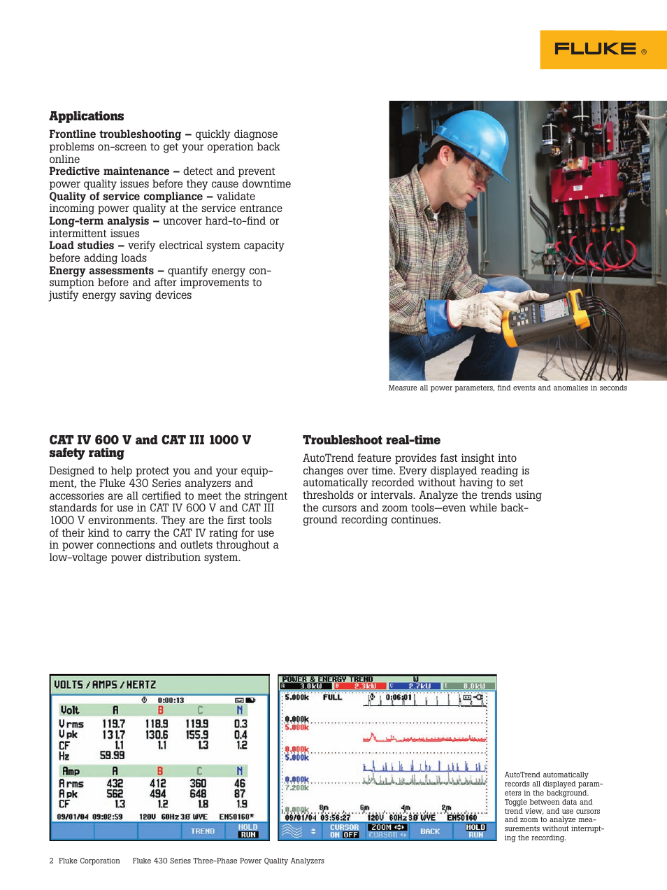 Atec Fluke-430 Series User Manual | Page 2 / 12