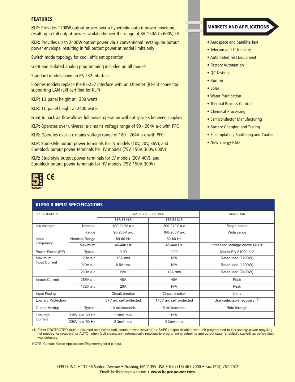 Atec Kepco-KLP Series User Manual | Page 3 / 6