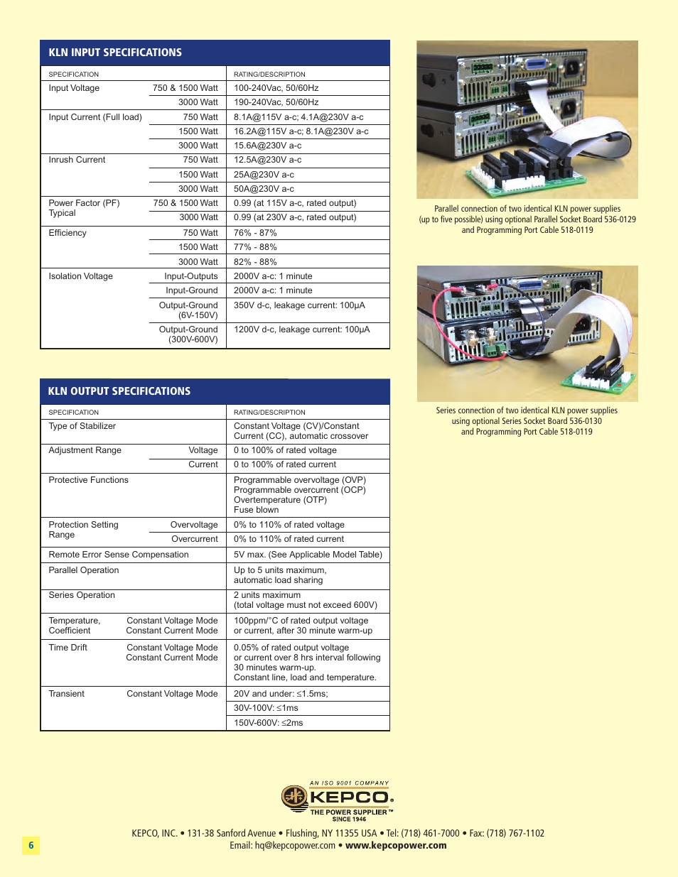 Atec Kepco-KLN Series User Manual | Page 6 / 8