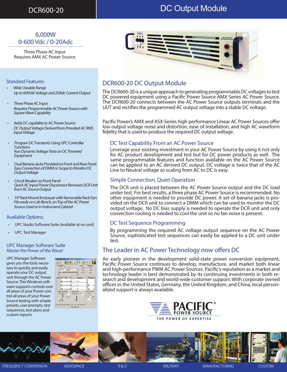 Atec PacificPower-DCR600-20 User Manual | 6 pages
