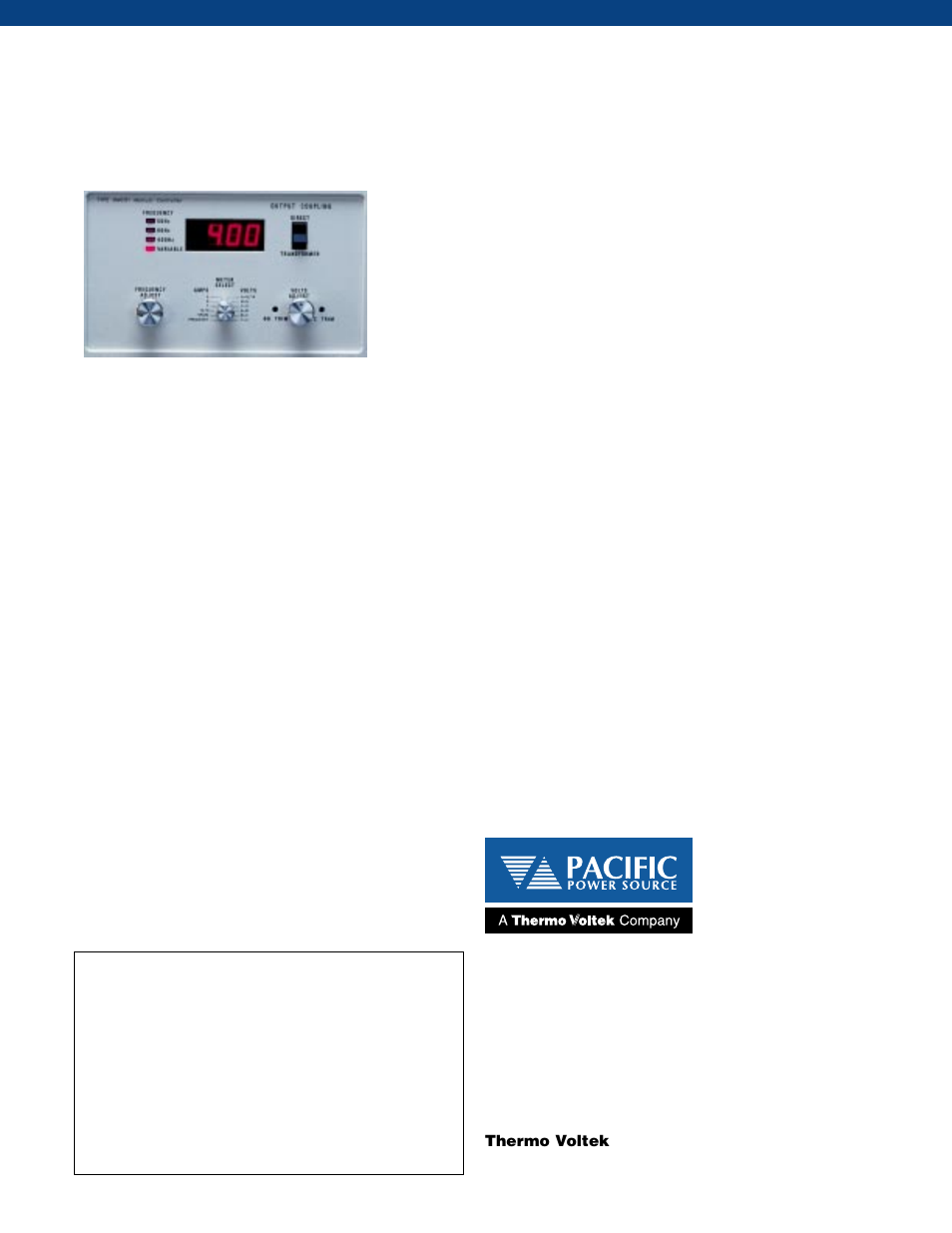 Manual control of ac power, Specifications umc-31 controller, Authorized representative | Atec Pacific-Power-AMX Series User Manual | Page 8 / 8
