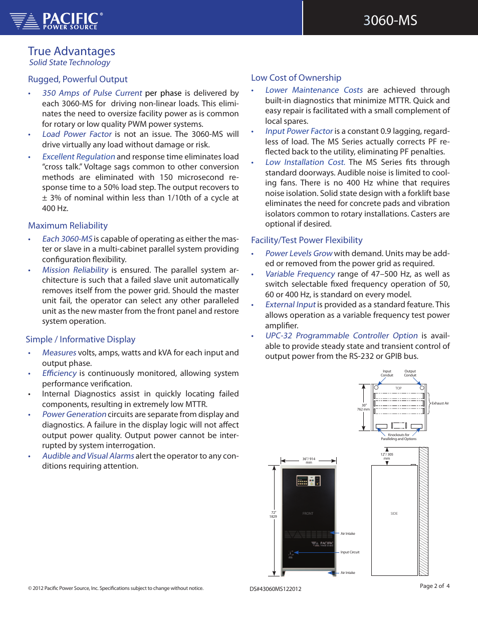 3060-ms, True advantages | Atec Pacific-Power-3060MS User Manual | Page 2 / 4