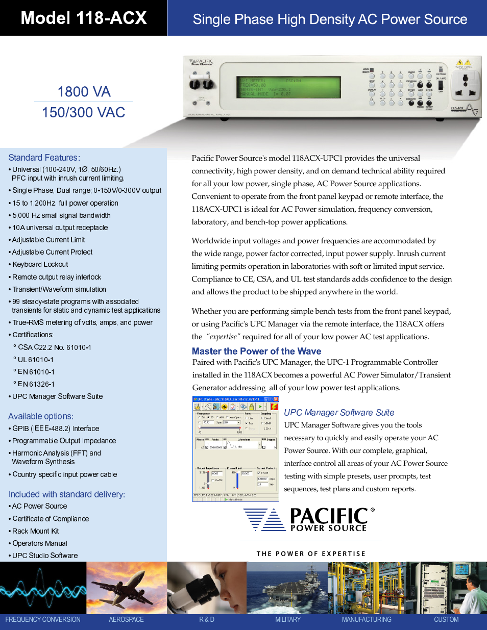 Atec Pacific-Power-118ACX User Manual | 2 pages