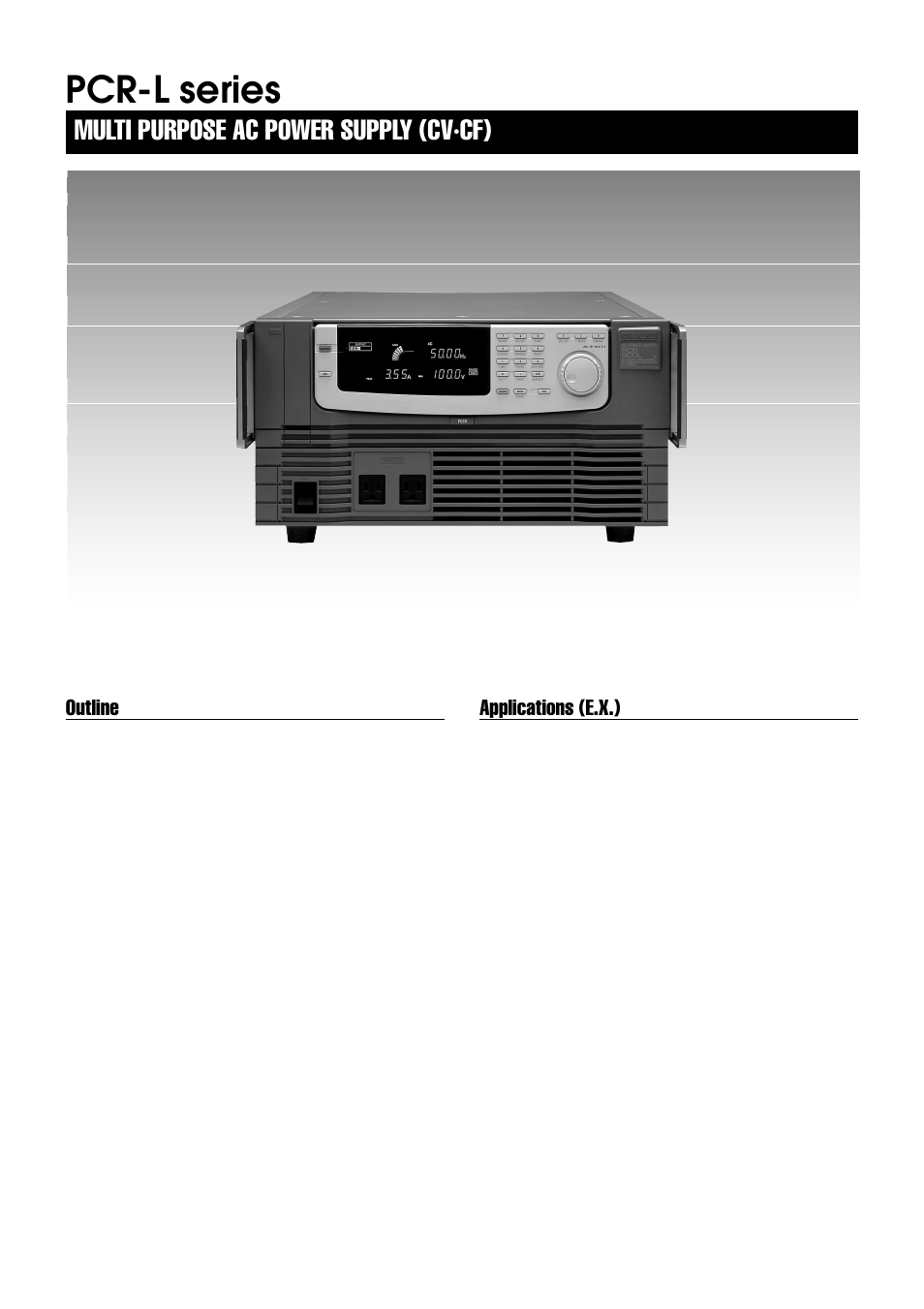 Atec Kikusui-PCR500L User Manual | 9 pages