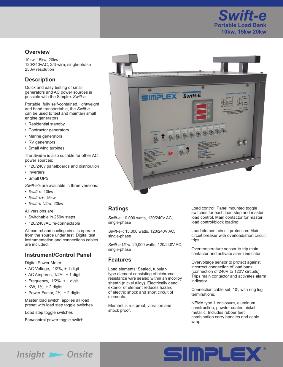 Atec Simplex-Swift-E User Manual | 2 pages