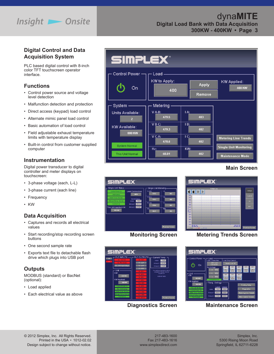 Insight, Onsite, Dyna mite | Atec Simplex-DynaMITE User Manual | Page 3 / 4