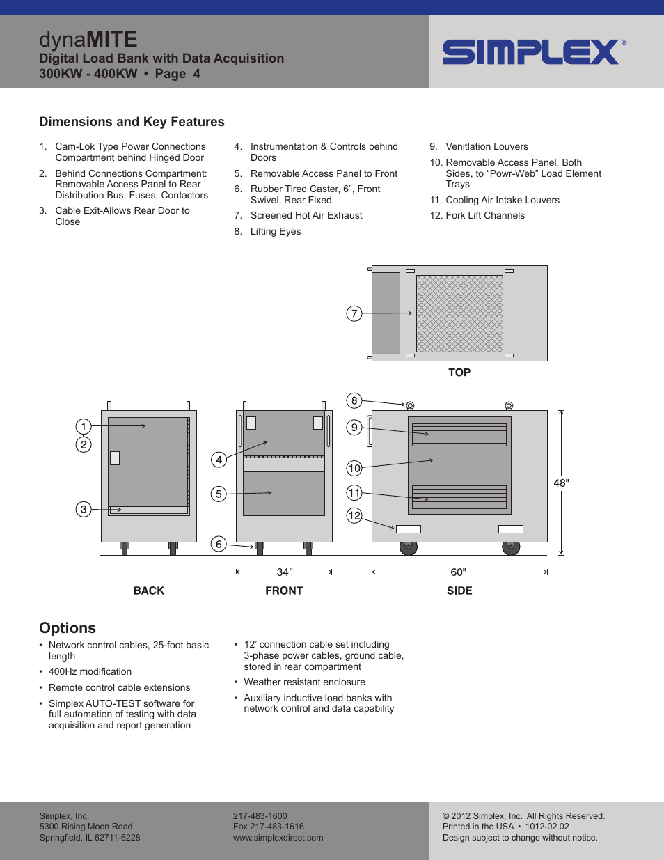 Dyna mite, Options | Atec Simplex-DynaMITE User Manual | Page 4 / 4