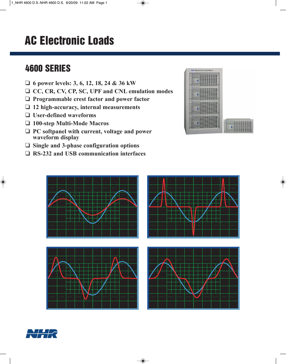 Atec NHResearch-4600 Series User Manual | 4 pages