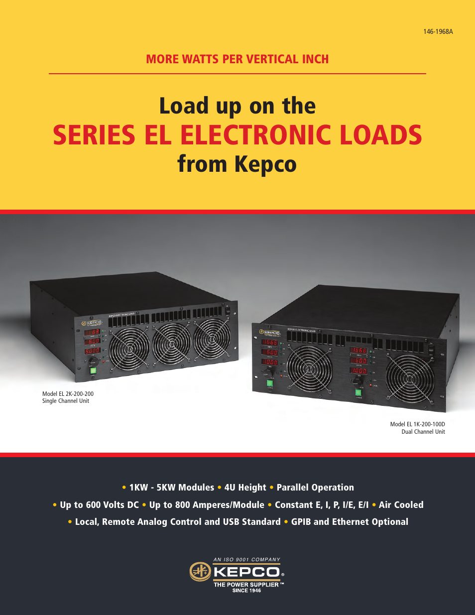 Atec Kepco-EL Series User Manual | 6 pages