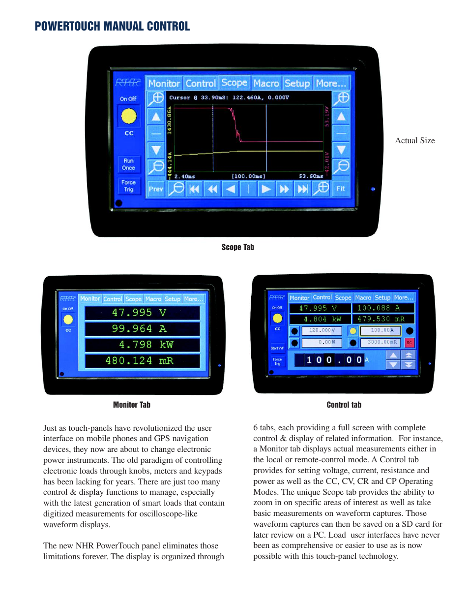 Powertouch manual control | Atec NHResearch-4700Series User Manual | Page 2 / 4