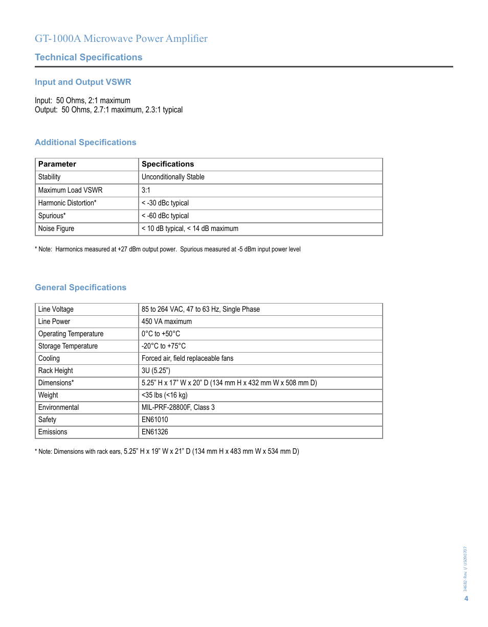 Gt-1000a microwave power amplifier | Atec Giga-tronics-GT-1000A User Manual | Page 5 / 8