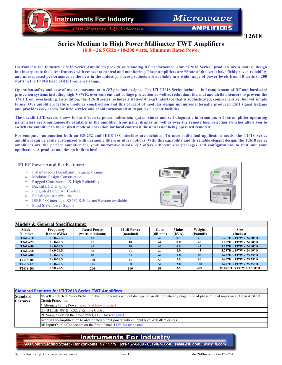 Atec IFI-T2618 Series User Manual | 3 pages