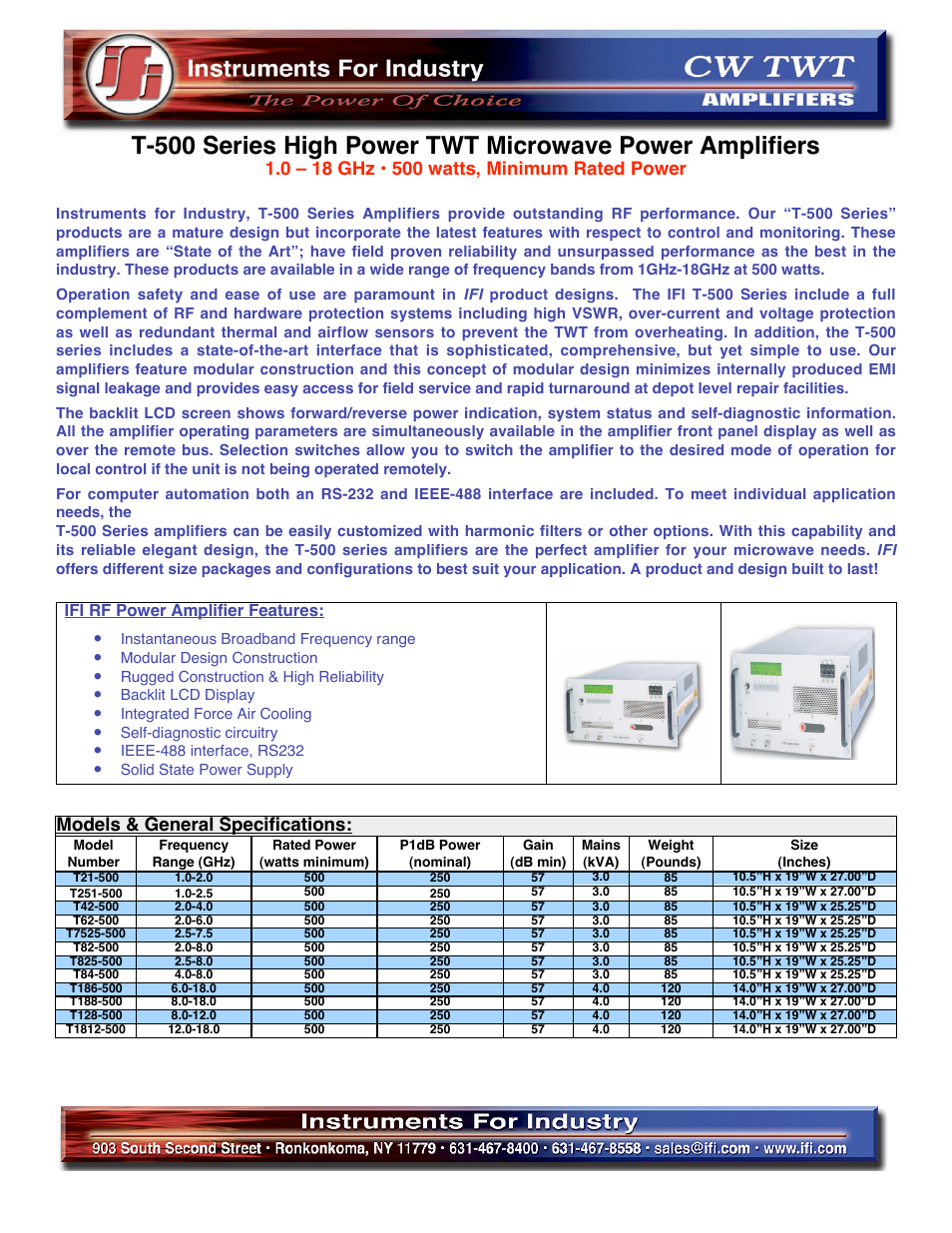 Atec IFI-T-500 Series User Manual | 4 pages