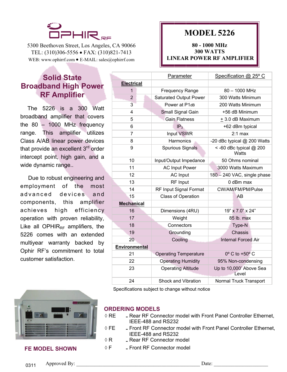 Atec Ophir-5226 User Manual | 2 pages