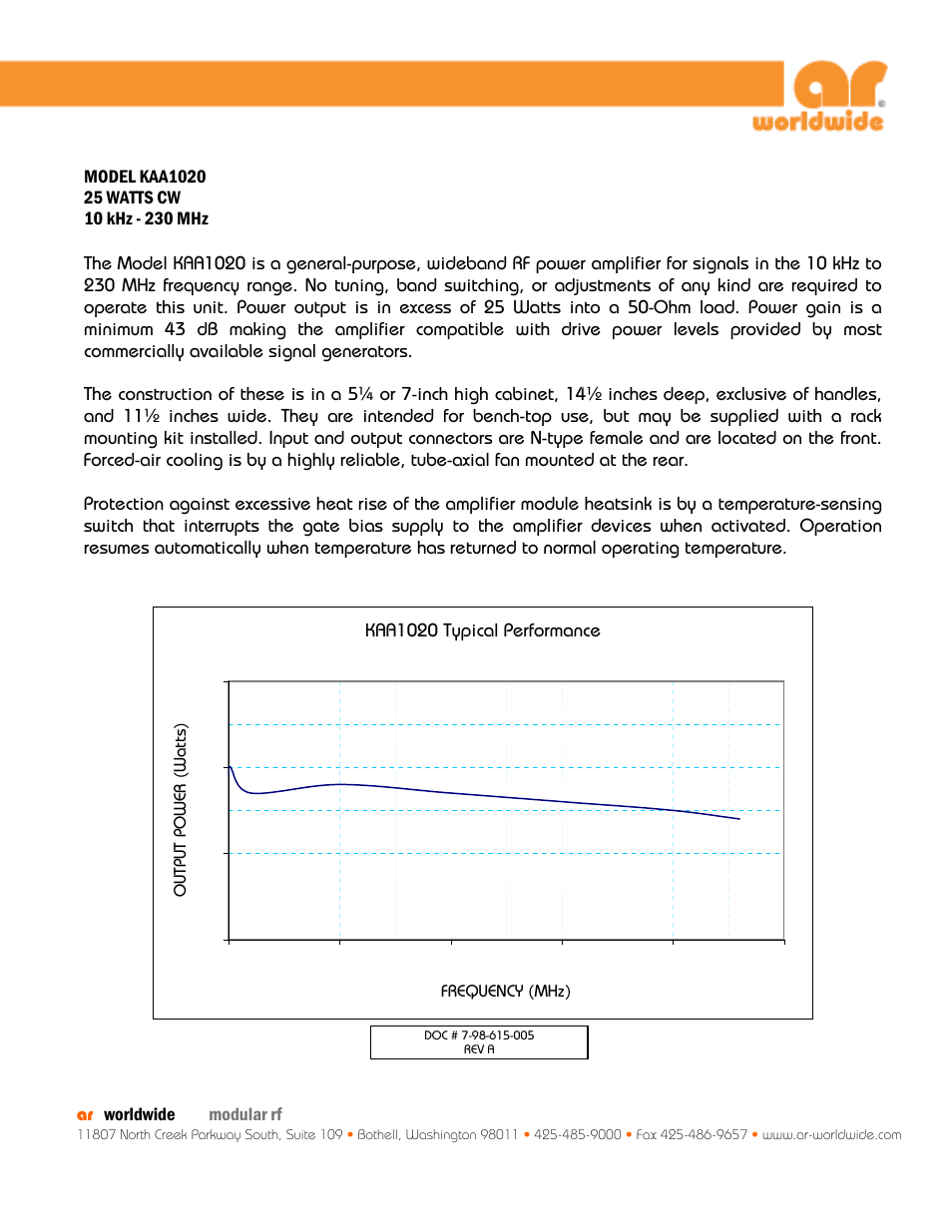 Atec Amplifier-Research-Kalmus-KAA1020 User Manual | 2 pages