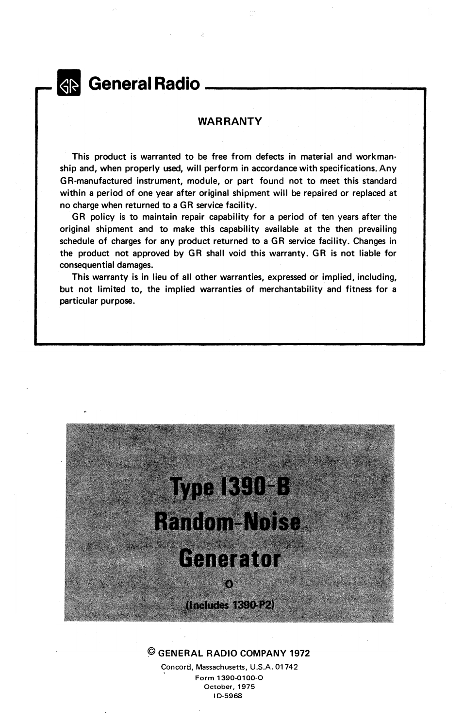 Atec Genrad-1390B User Manual | 2 pages