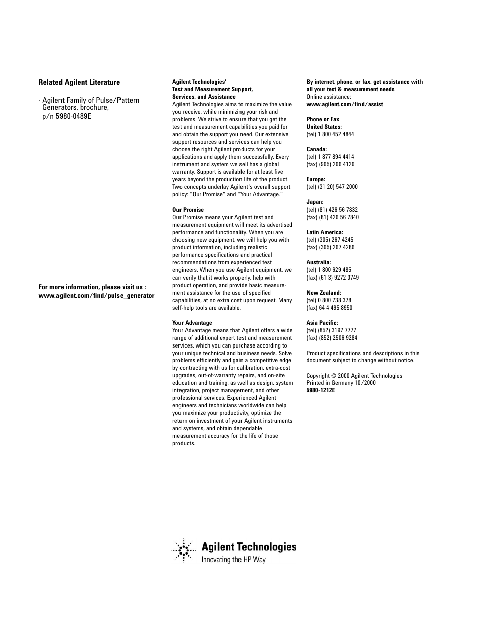 Atec HP-Agilent-8110A User Manual | Page 8 / 8