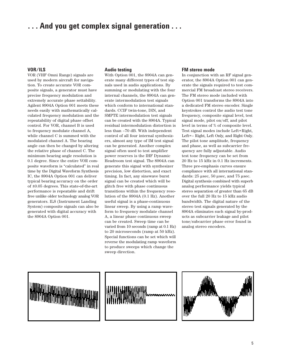 And you get complex signal generation | Atec HP-Agilent-8904A User Manual | Page 5 / 12