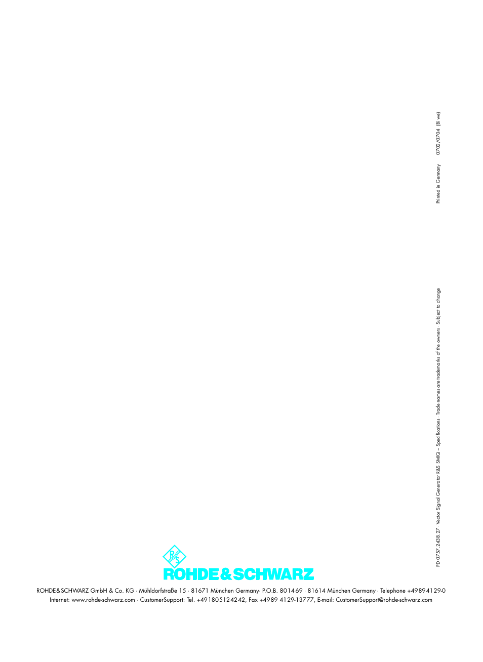 Atec Rohde-Schwarz-SMIQ Series User Manual | Page 32 / 32