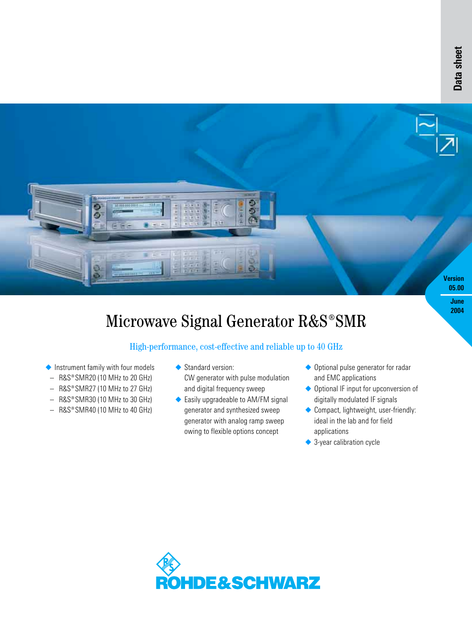 Atec Rohde-Schwarz-SMR Series User Manual | 10 pages