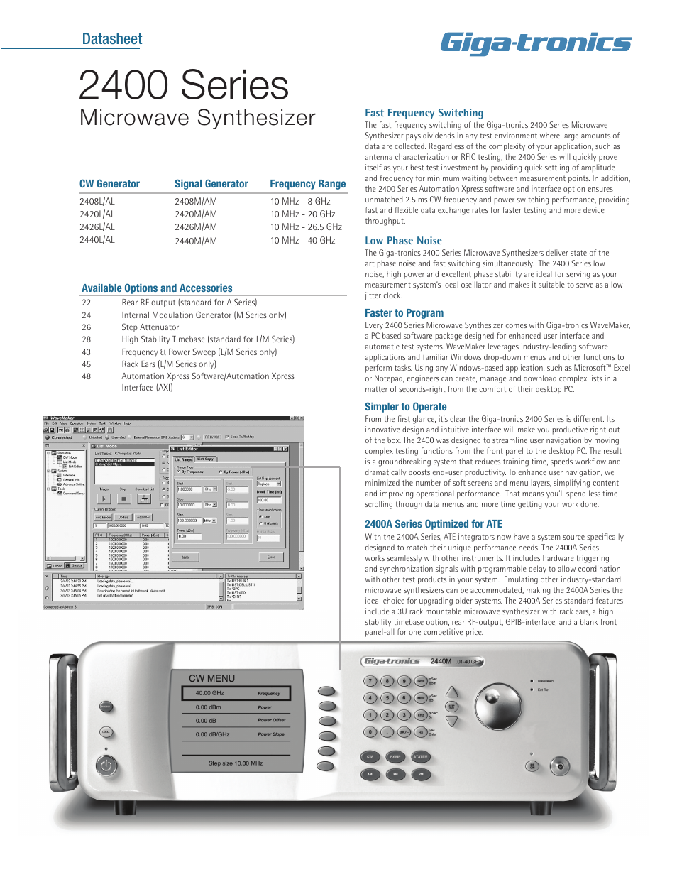 Atec Giga-tronics-2420L-2420M User Manual | 4 pages