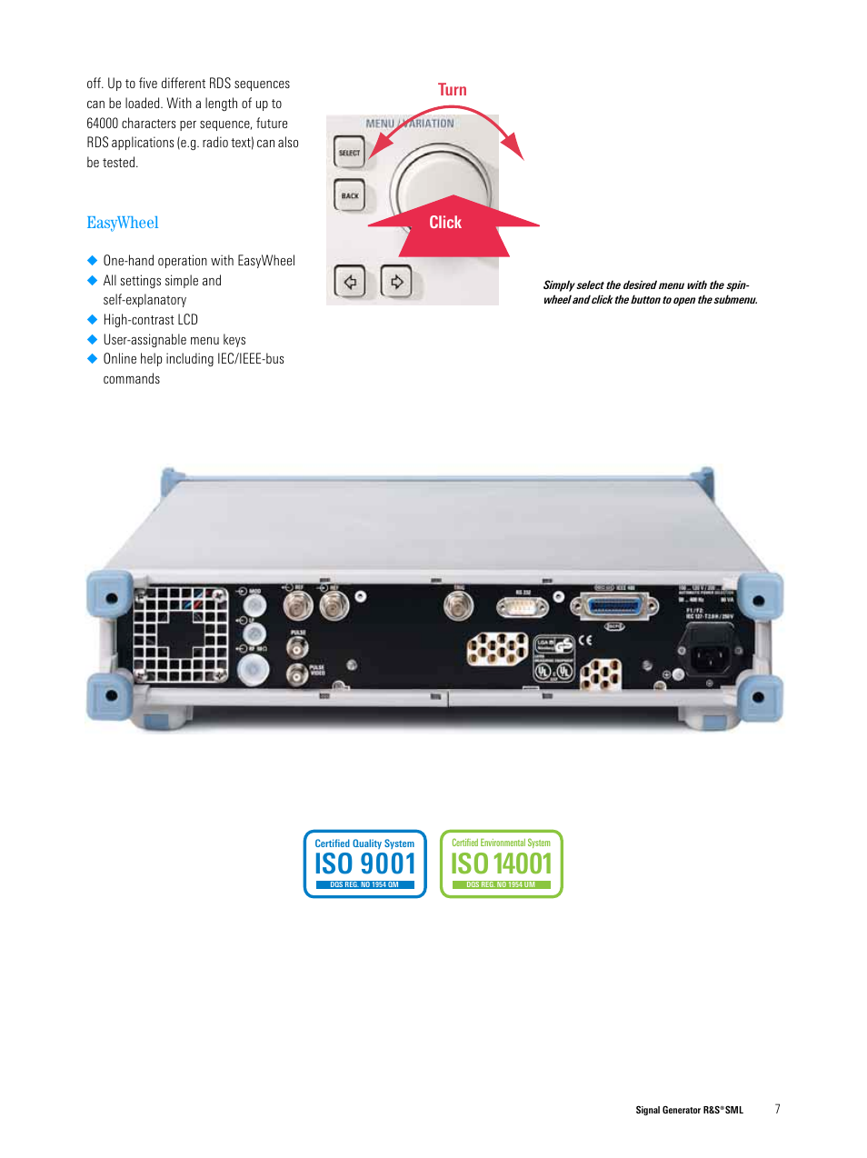 Iso 9001 | Atec Rohde-Schwarz-SML03 User Manual | Page 7 / 10