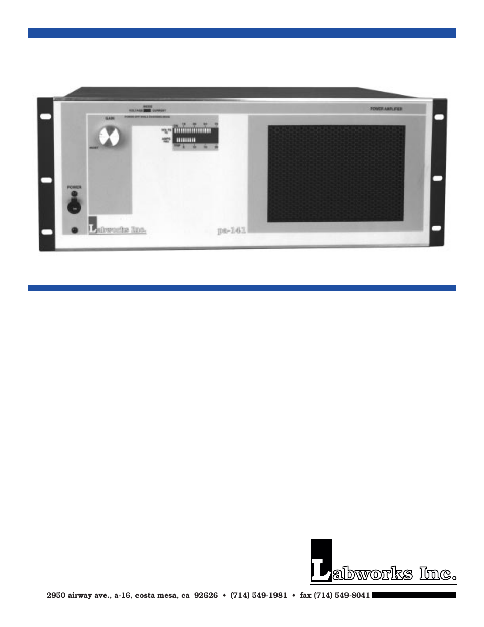 Atec Labworks-PA-141 User Manual | 2 pages