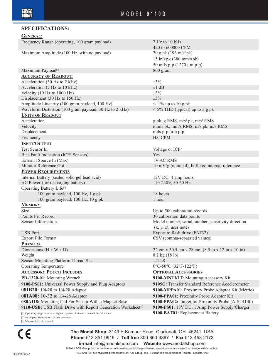 Specifications | Atec Modal-9110D User Manual | Page 2 / 2