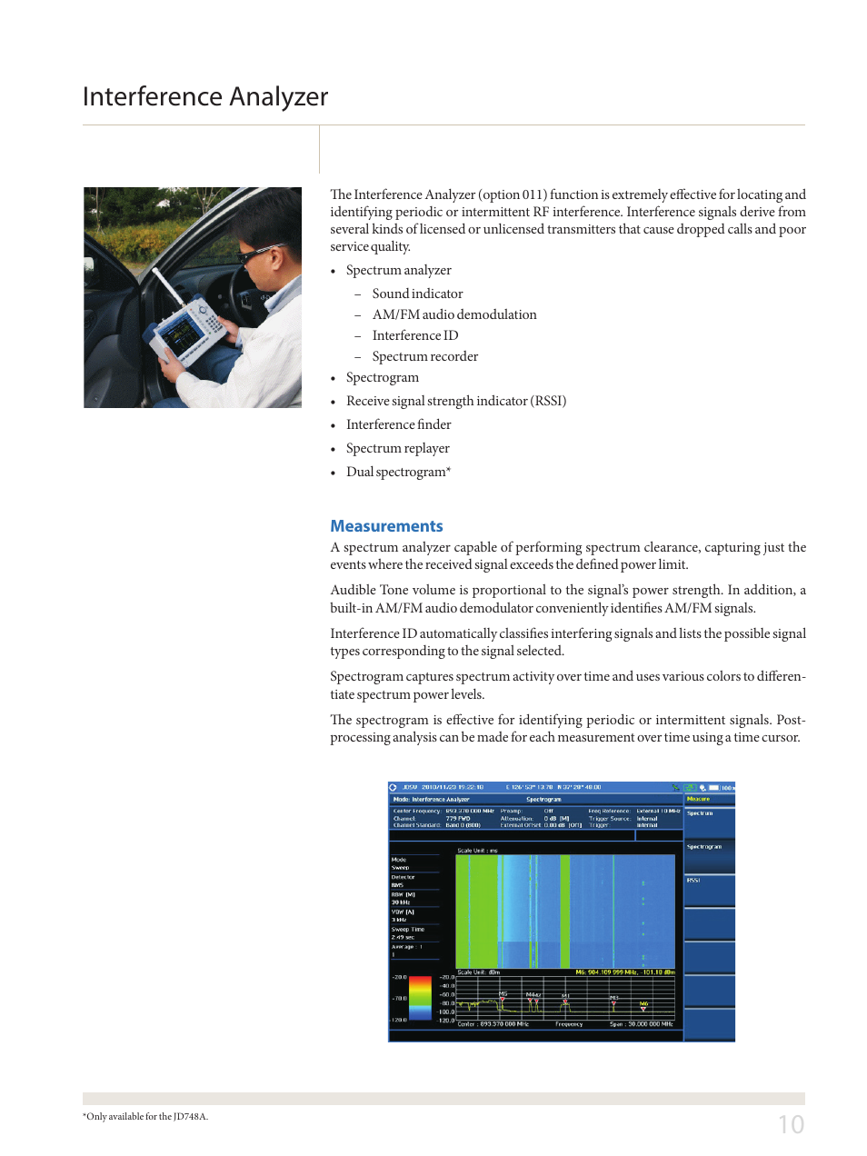 10 interference analyzer | Atec JDSU-JD748A-JD788A User Manual | Page 10 / 24