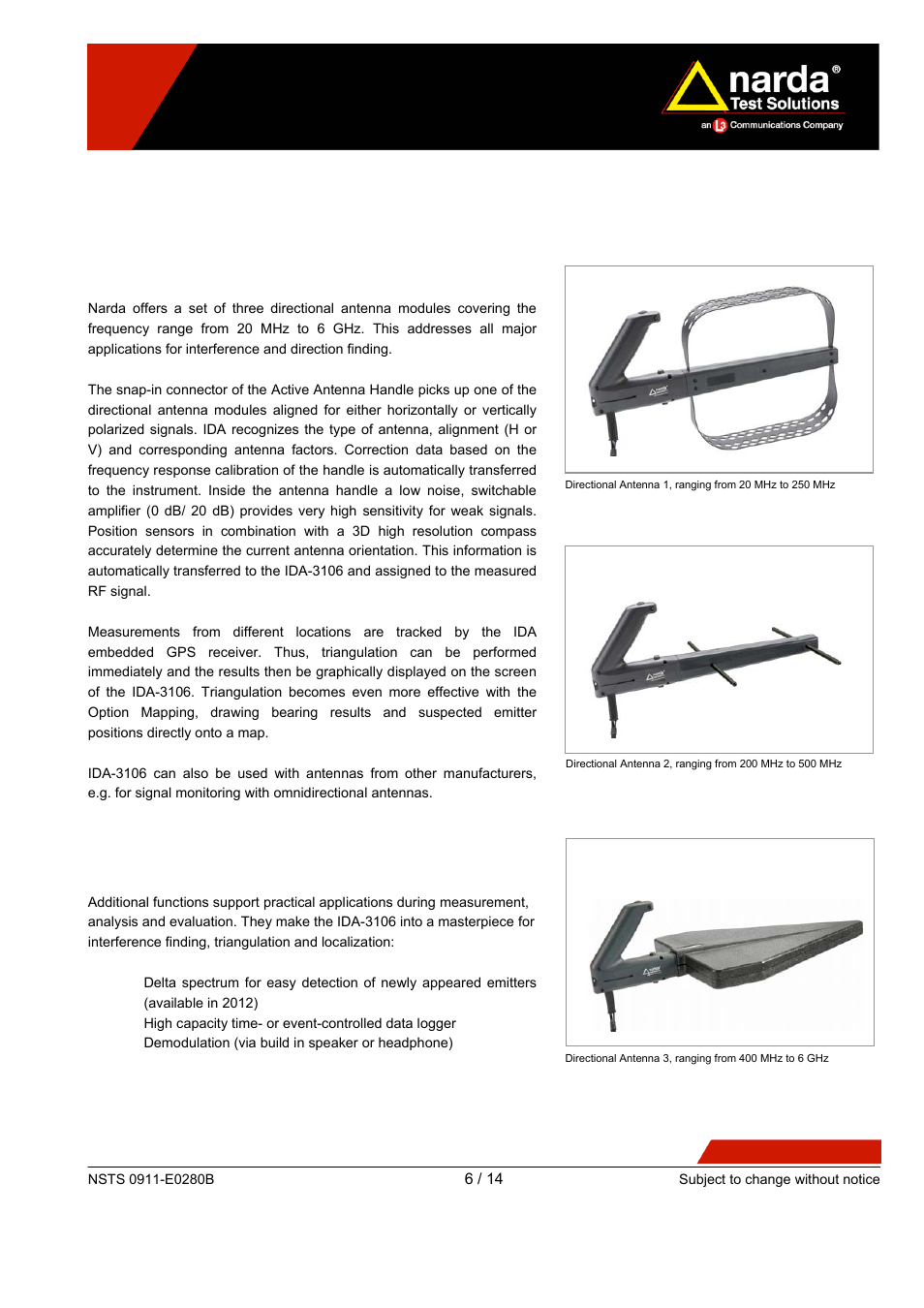 Atec Narda-IDA-3106 User Manual | Page 6 / 14