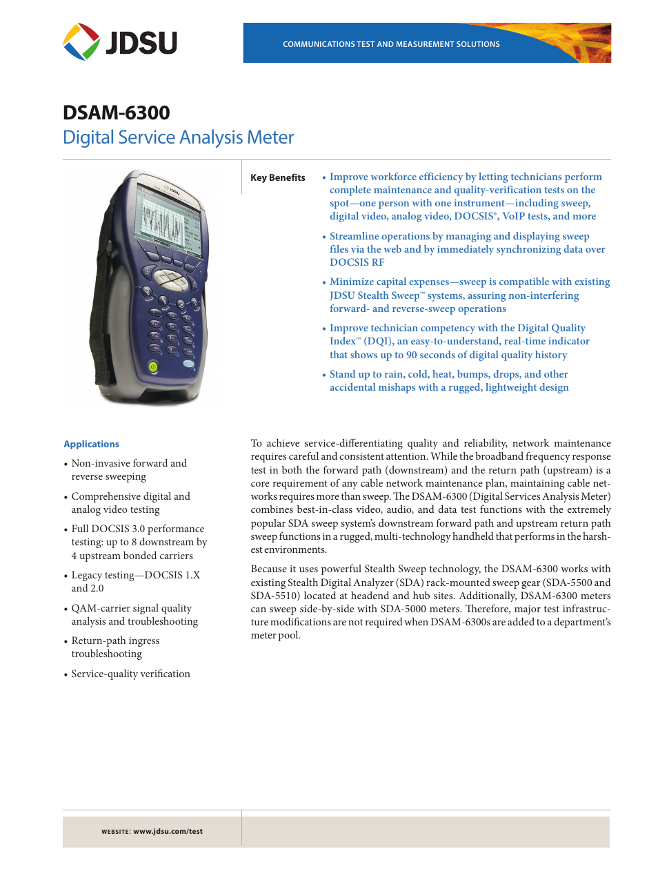 Atec JDSU-DSM-6300 User Manual | 12 pages