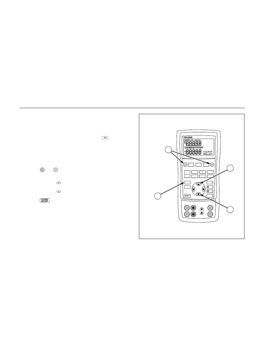 Contrast adjustment, 724 users manual, Figure 6. adjusting the contrast | Atec Fluke-724 User Manual | Page 26 / 56