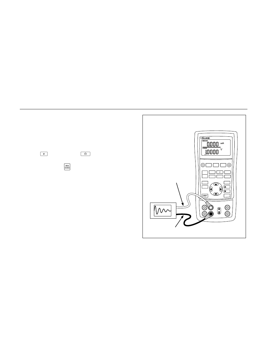 Testing an output device, 724 users manual, For source mode | Figure 16. calibrating a chart recorder | Atec Fluke-724 User Manual | Page 44 / 56