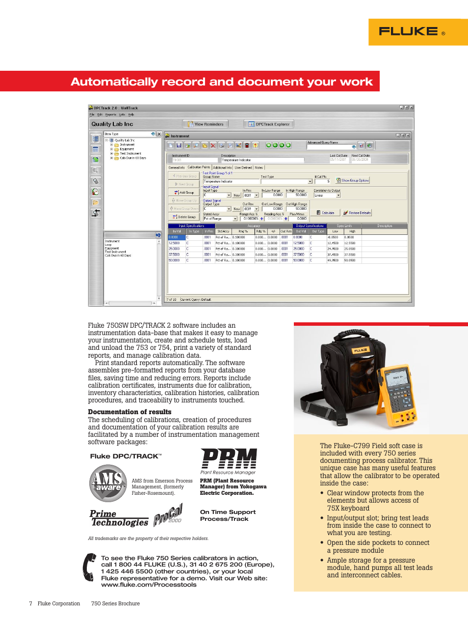 Automatically record and document your work | Atec Fluke-750 Series User Manual | Page 7 / 11