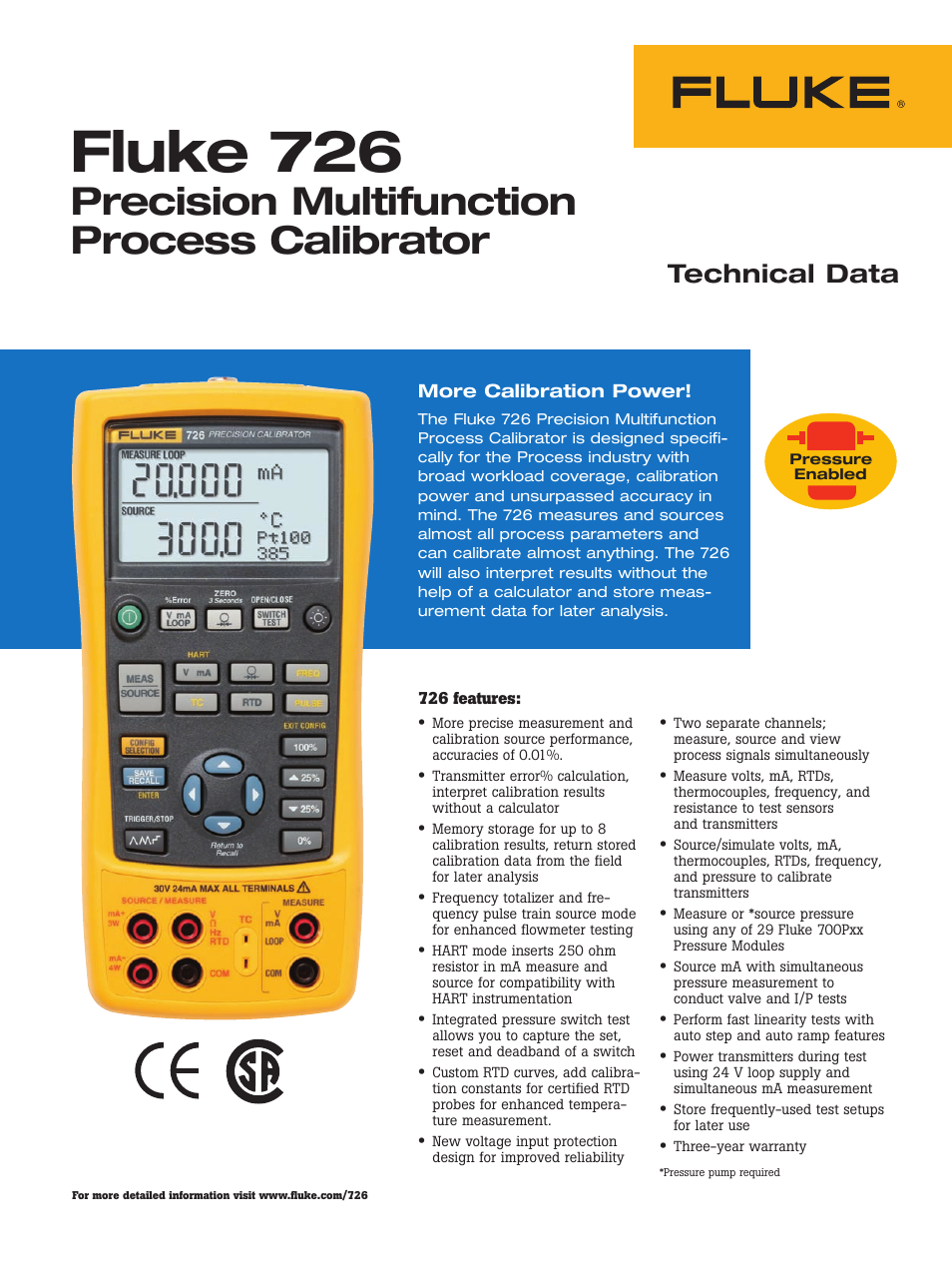 Atec Fluke-726 User Manual | 2 pages