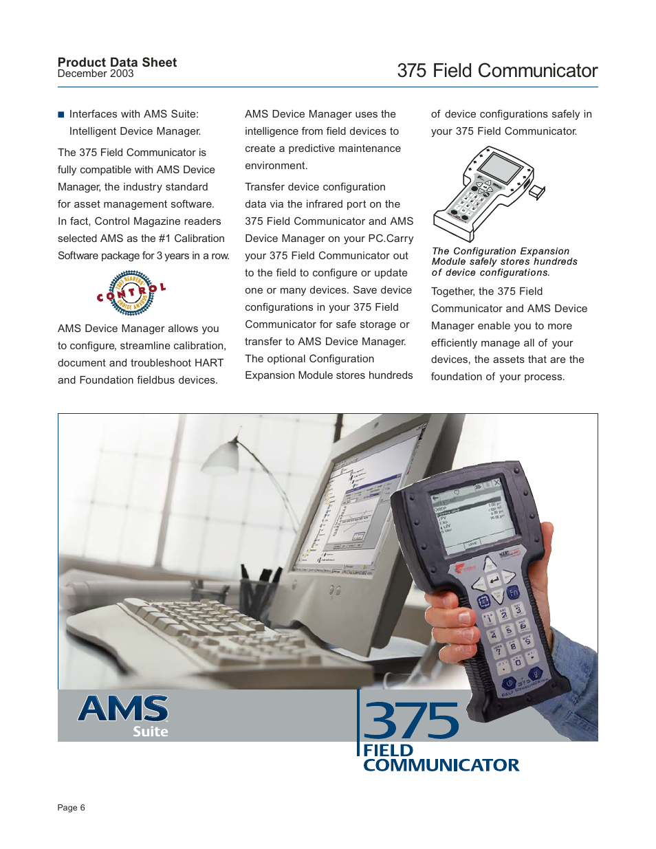 375 field communicator | Atec Fisher-Rosemount-HART-375 User Manual | Page 6 / 8