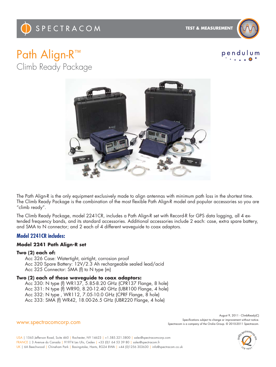 Atec Spectracom-2241CR User Manual | 1 page
