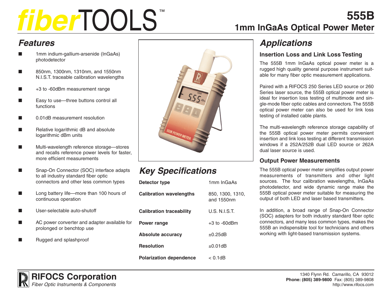 Atec Rifocs-555B User Manual | 2 pages