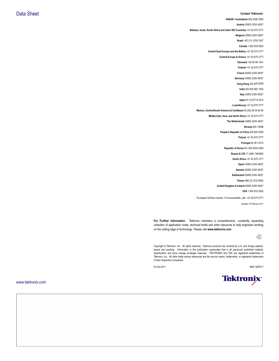 Data sheet | Atec Tektronix-DTG5334 User Manual | Page 12 / 12