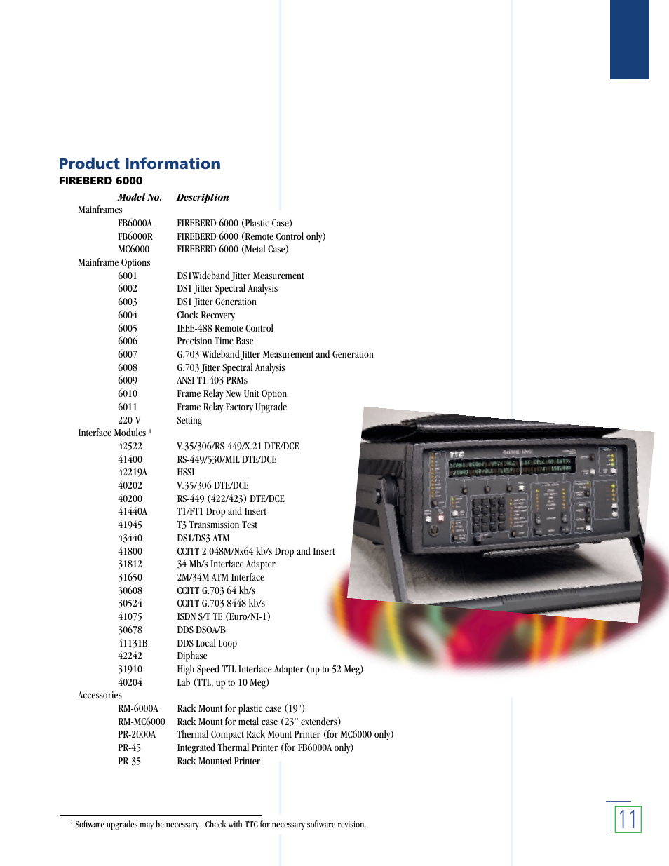 Product information | Atec TTC-6000 User Manual | Page 12 / 14