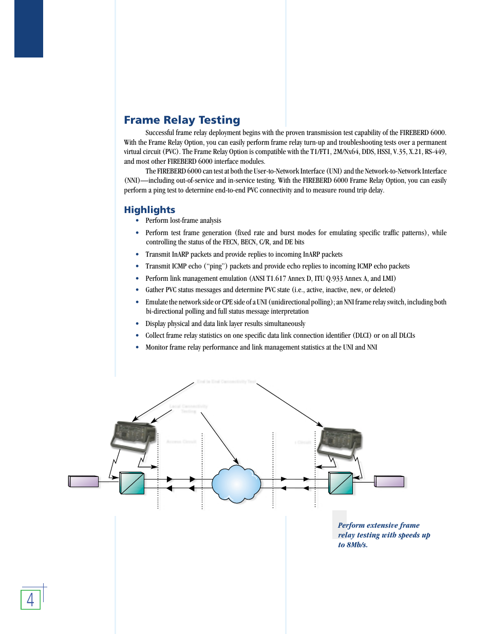 Frame relay testing, Highlights | Atec TTC-6000 User Manual | Page 5 / 14