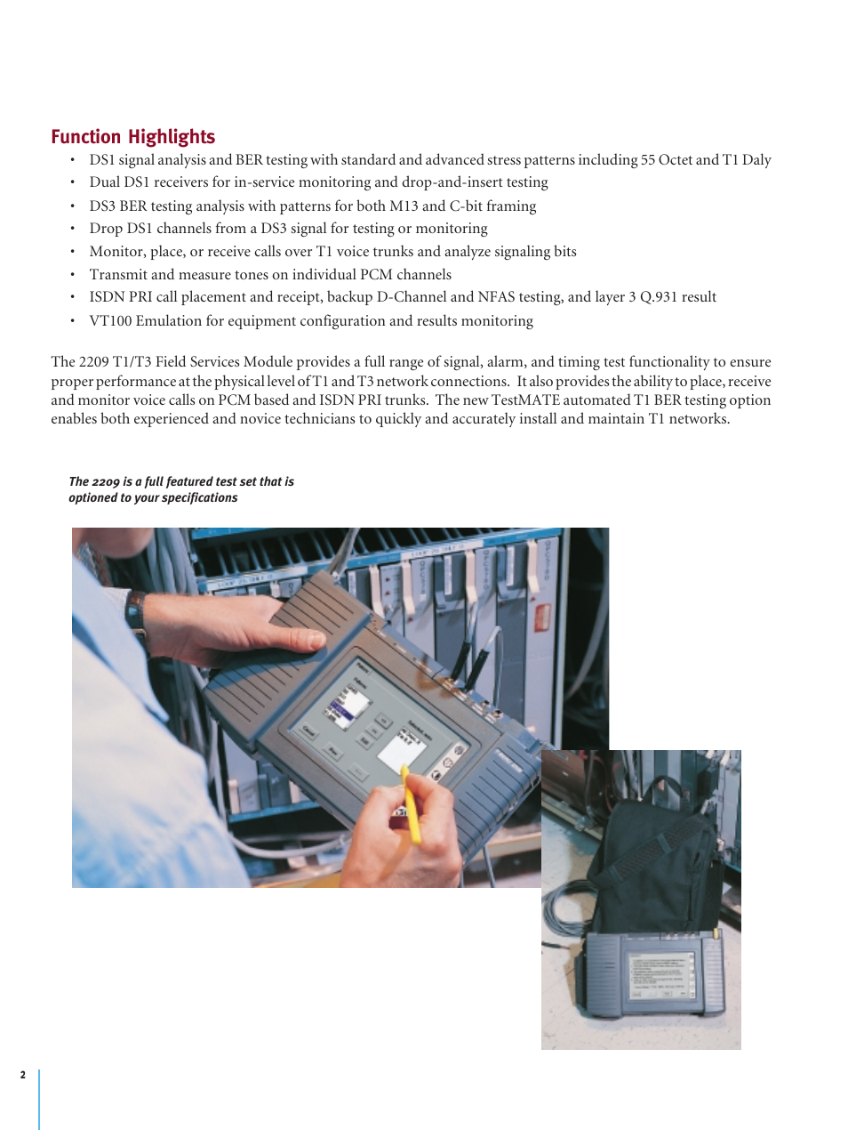 Function highlights | Atec TTC-2209 User Manual | Page 2 / 11