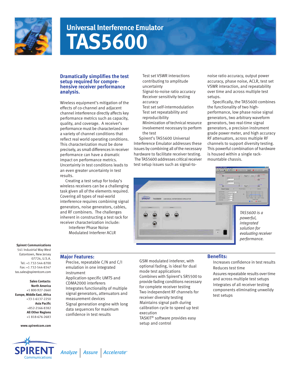 Atec Spirent-TAS5600 User Manual | 12 pages