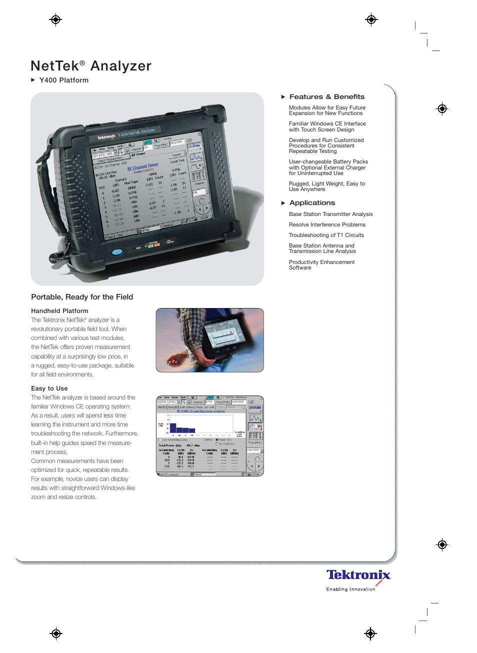 Atec Tektronix-Y400 User Manual | 4 pages